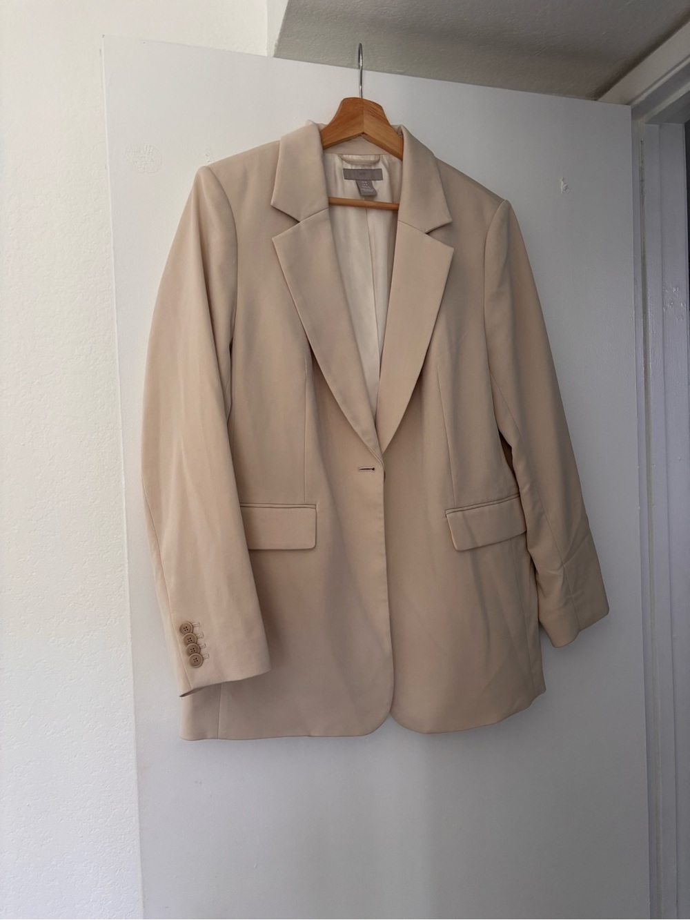 H&M Beige Single-Button Women's Blazer